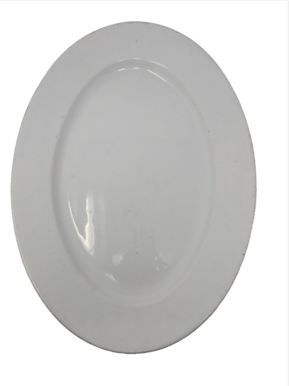 Antique 19th c 1850 Victorian White Ironstone Oval Serving Platter T&R Boote 17"